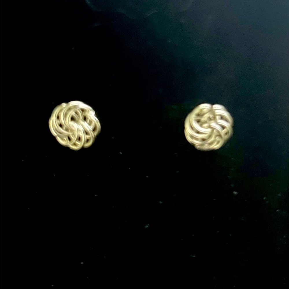 Vintage Silver Plated Weave Earrings